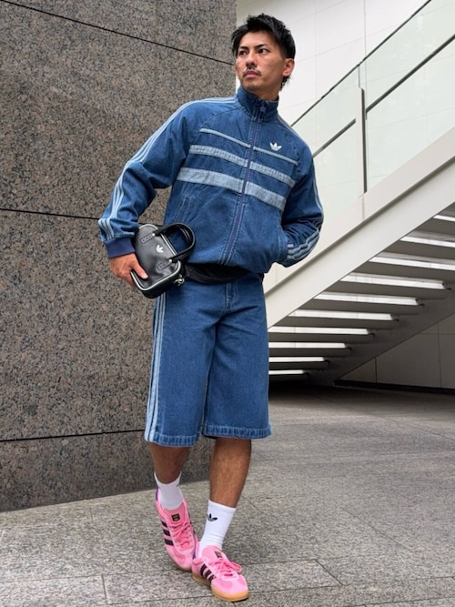 adidas アディカラー ファーストブルー デニム トラックトップ