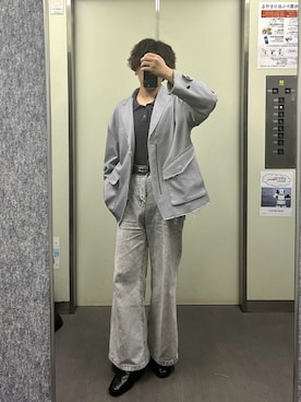 CLEL core.】Wool Cut off Tailored blouson/ウールカットオフ