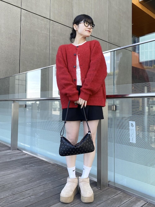 モヘアミックス オーバーサイズ クルーネックカーディガン