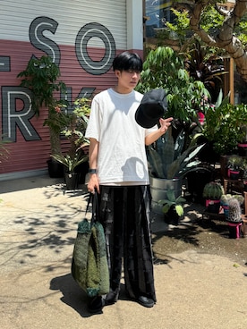 YOKE/ヨーク/Jacquard Boa Tote Bagを使った人気ファッション
