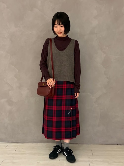 O'NEIL OF DUBLIN | ウーステッドウール ミドルキルトスカート WOMEN