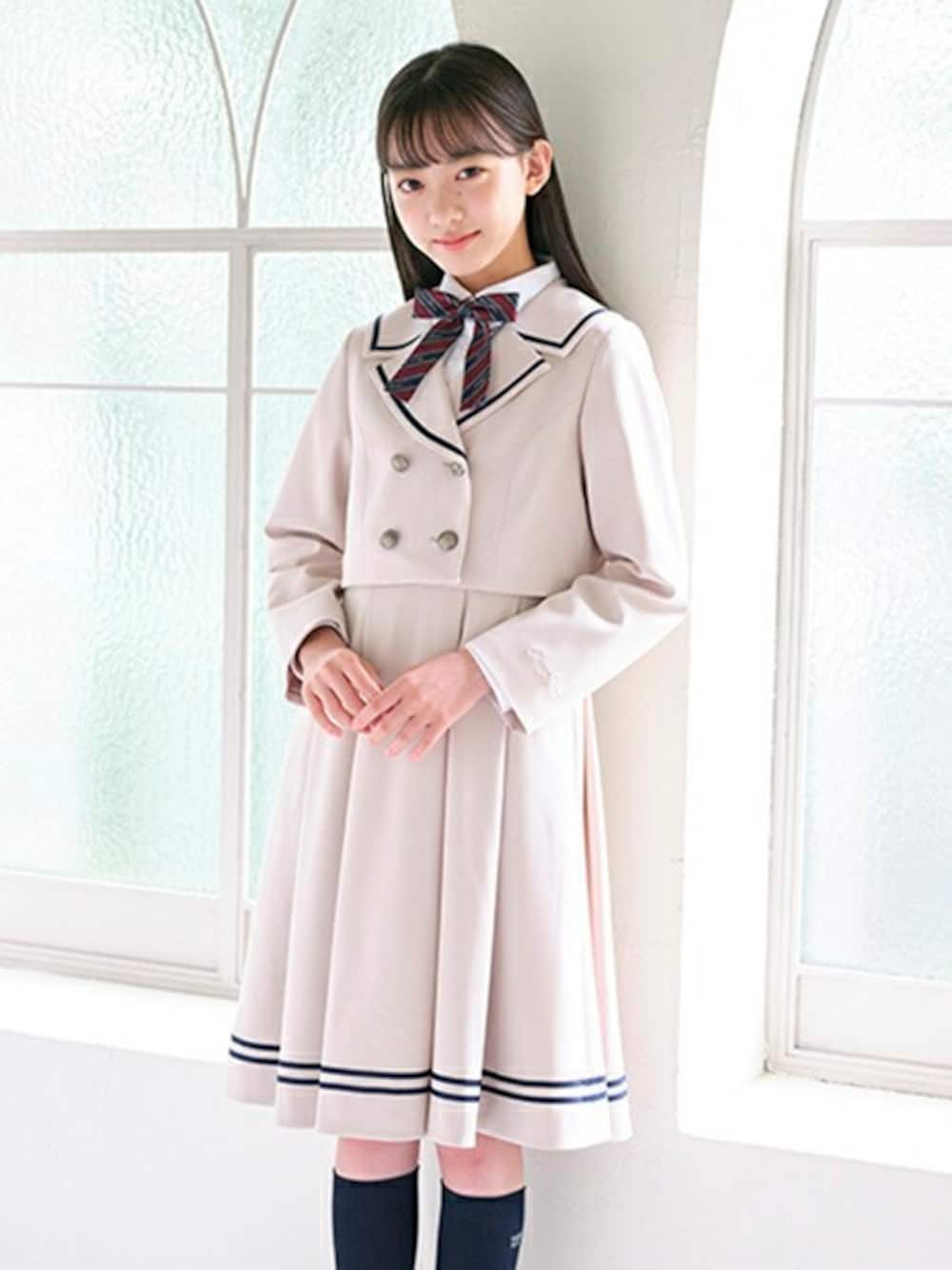 新品】メゾ ピアノ ジュニア 165 ノーカラージャケット×スカート4点
