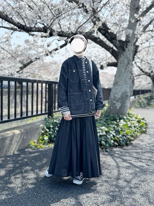 12.5OZデニム カバーオール (ネイビー)（カバーオール）｜PAR ICI