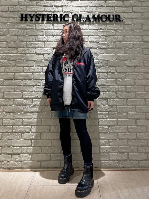 HYSTERIC GLAMOUR マイクロバックレースアップデニムスカート バック
