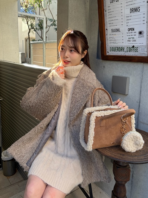 セール】金ボタンシャギーミディジャケットコート（その他アウター