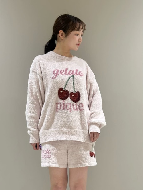 ONLINE限定カラーあり】ベビモコチェリージャガードプルオーバー