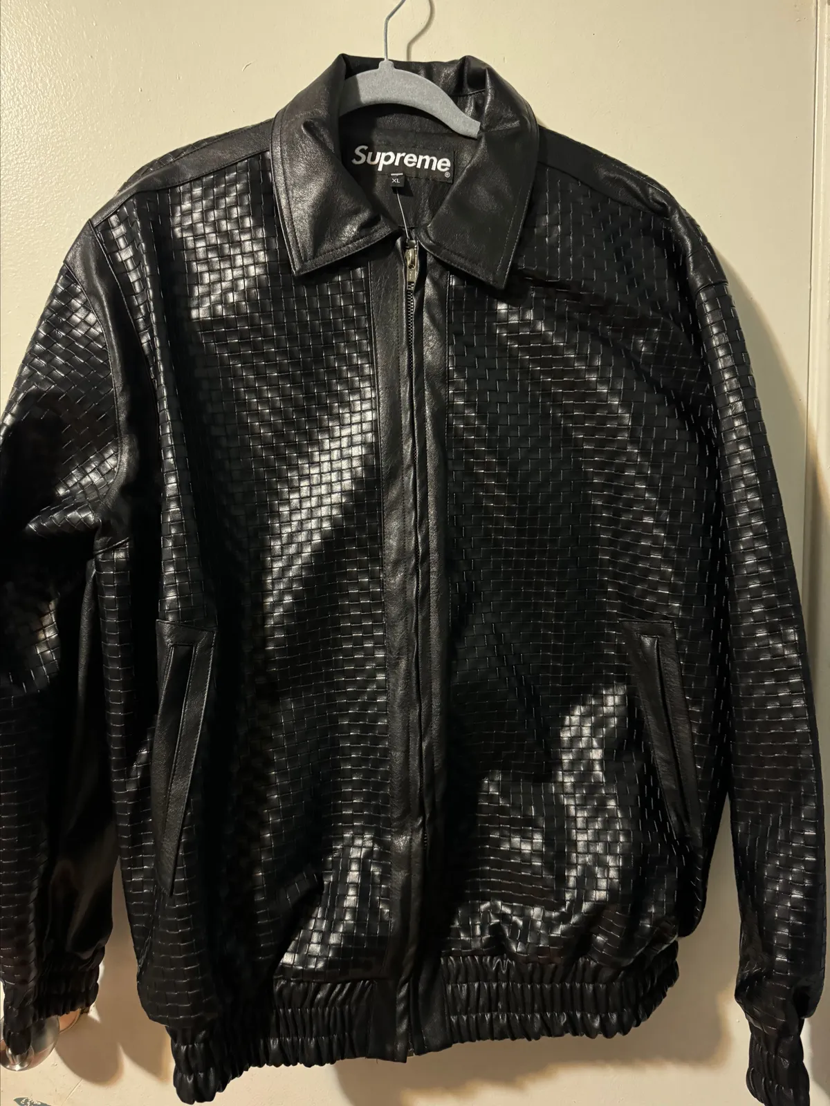 Supreme Woven Leather Varsity Jacket · Whatnot: Shop, Sell, Connect