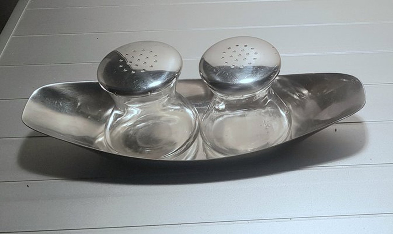 Vintage Salt And Pepper Tableware By Wilhelm Wagenfeld For Wmf