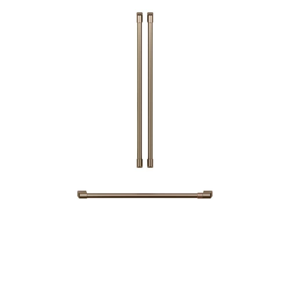 Cafe Refrigeration Handle Kit in Brushed Bronze CXLB3H3PMBZ - The