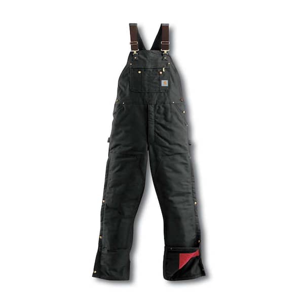 Carhartt Men's 44 in. x 32 in. Black Cotton Midweight Unlined Bib