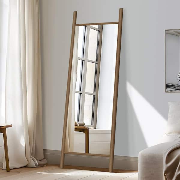 Dovelina 21 in. W x 64 in. H Ladder Rectangle Wood Framed Natural