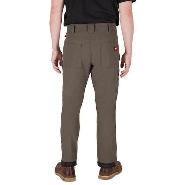 Milwaukee Men's 32 in. x 30 in. Brown FREEFLEX Tech Work Pants