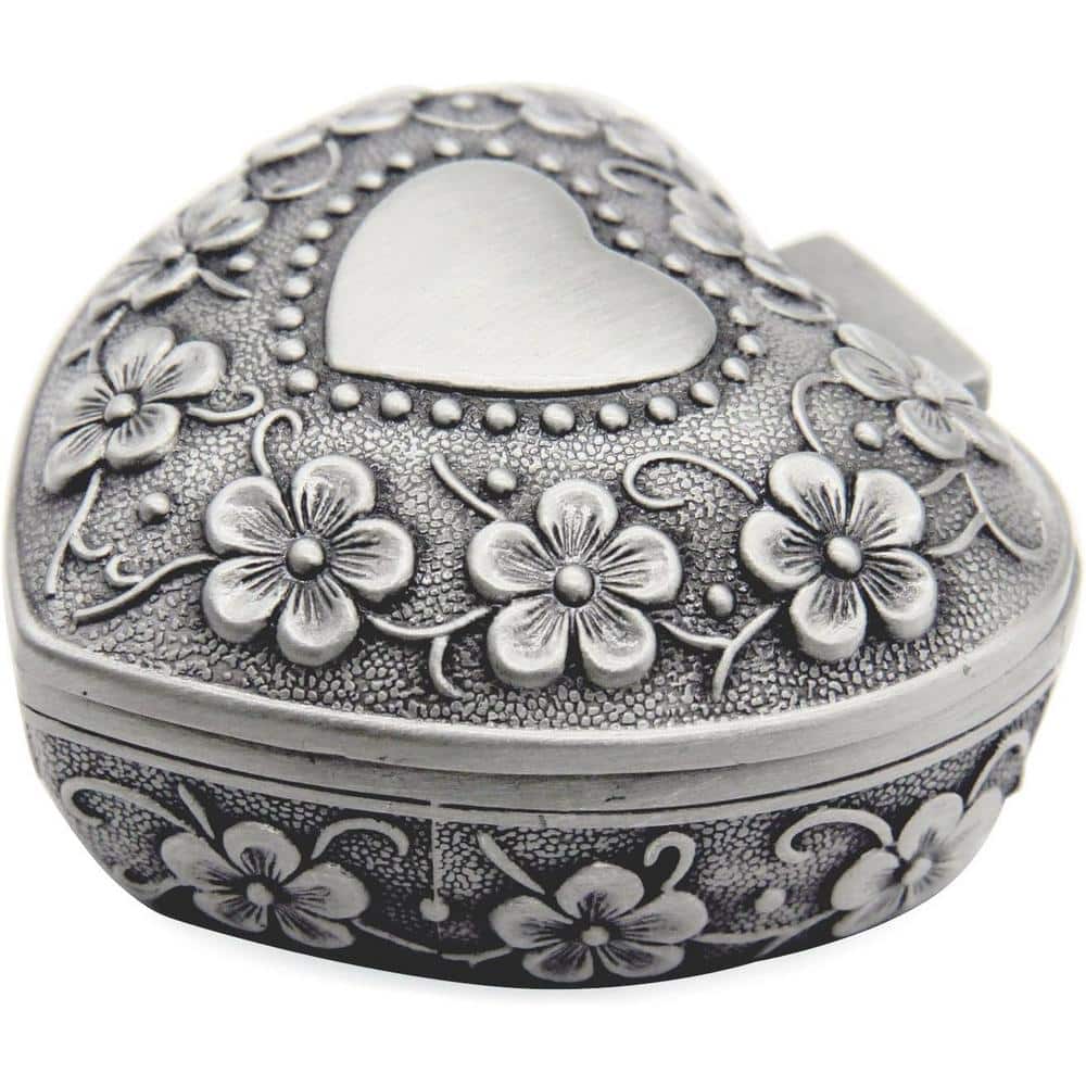 Afoxsos 2.36 x 2.36 x 1.34 in. Silver Metal Classic Vintage