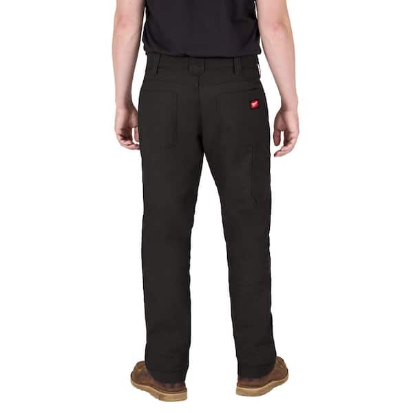 Milwaukee Men's 34 in. x 32 in. Black Cotton/Polyester Work Pants