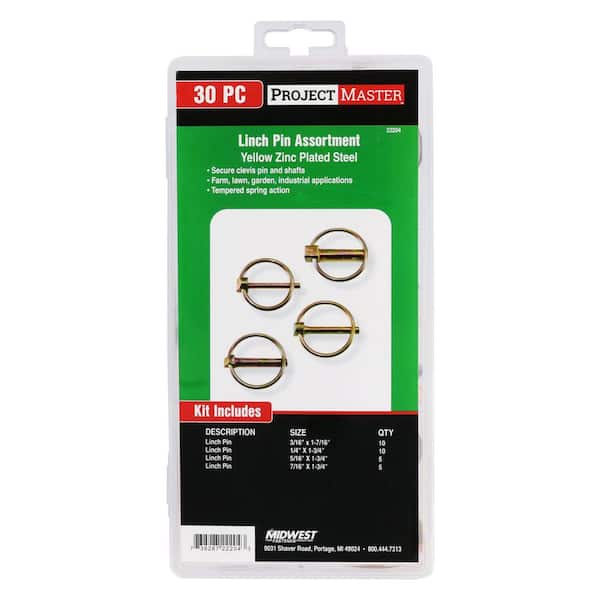 PROJECT MASTER Linch Pin Kit-Yellow Zinc 22204 - The Home Depot