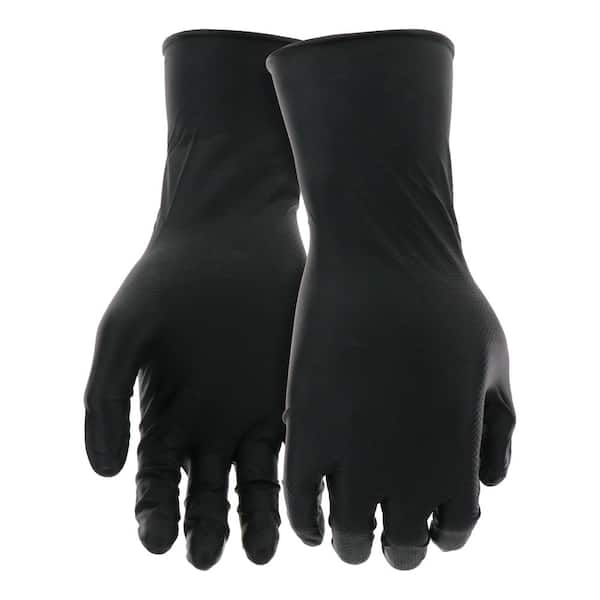 GRIPPAZ X-Large Black 8-Mil Thick 100% Nitrile Disposable Work