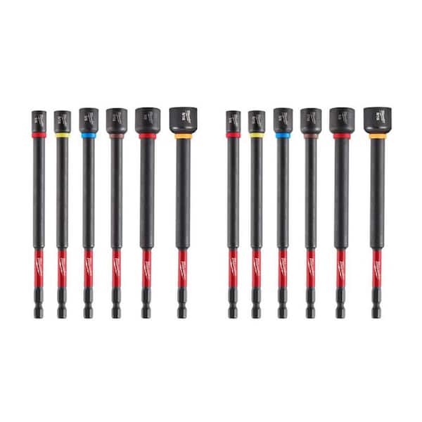 Milwaukee SHOCKWAVE Impact Duty, 6 in. Magnetic Nut Driver Set (12