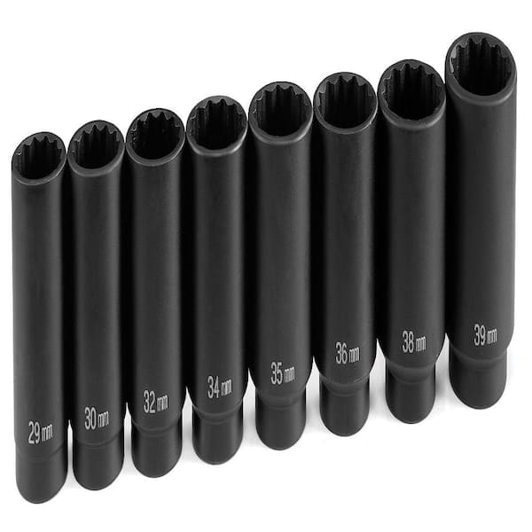 GP 1/2 in. Drive 12-Point Axle Nut Impact Set (8-Piece) GRE1708SN