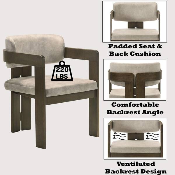 Acme Furniture Destin Light Gray Polished Microfiber and Walnut