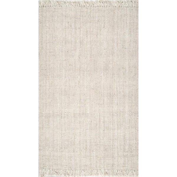 nuLOOM Natura Chunky Loop Jute Off-White 7 ft. 6 in. x 10 ft. 6 in