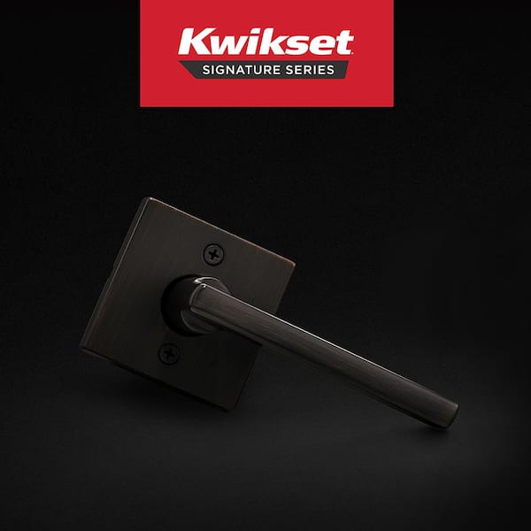 Kwikset Halifax Square Venetian Bronze Half-Dummy Door Handle