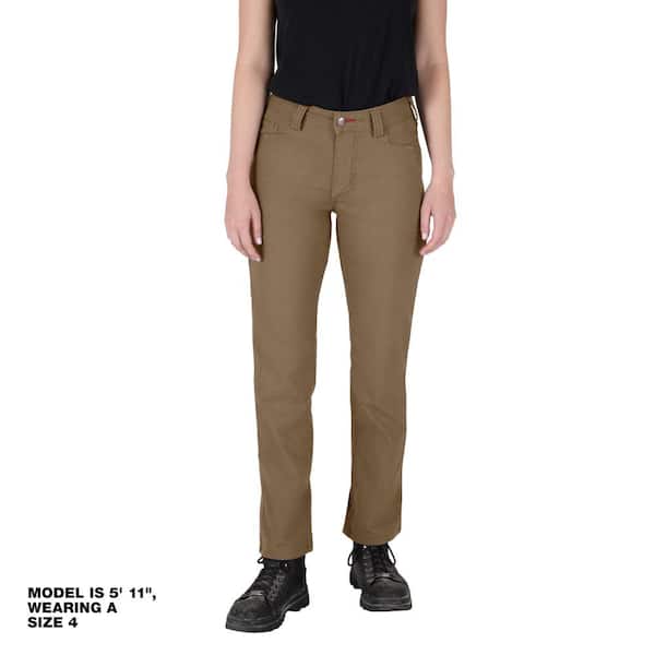 Milwaukee Women's Size 8 Khaki Cotton/Polyester Work Pants with 7