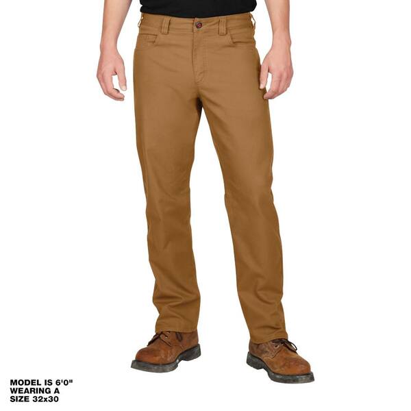 Milwaukee Men's 38 in. x 34 in. Khaki Cotton/Polyester/Spandex