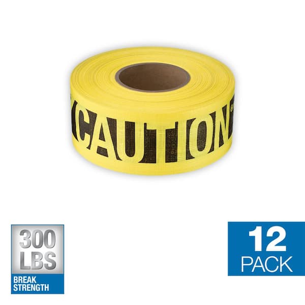 Empire 3 in. x 500 ft. Reinforced Caution Tape (12-Pack) 76-0600