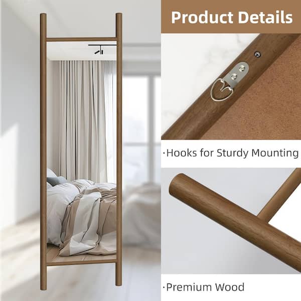 Dovelina 21 in. W x 64 in. H Ladder Rectangle Wood Framed Natural