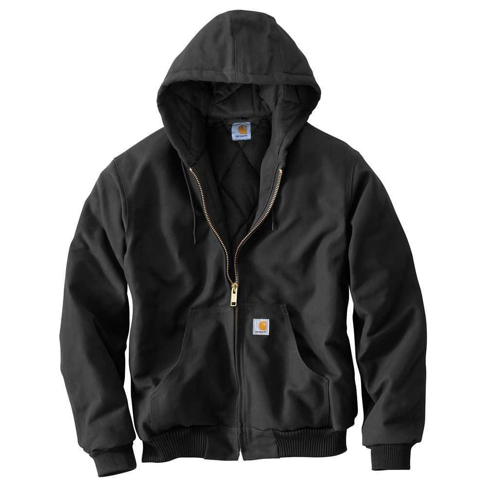 Carhartt Men's Regular XX Large Black Cotton Midweight Jackets