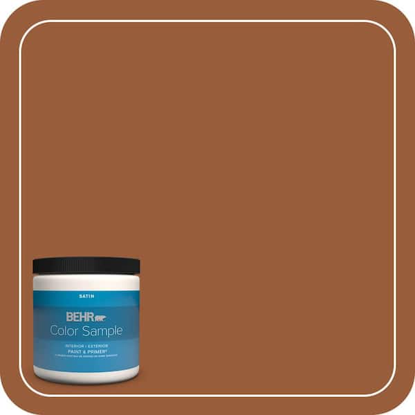 BEHR PREMIUM PLUS 8 oz. #230D-7 Cinnamon Brandy Satin Enamel