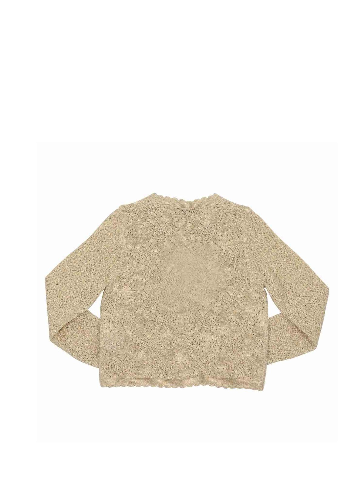 Baby Dior Cotton blend cardigan - Gold - Girls|8HBM34CARC298