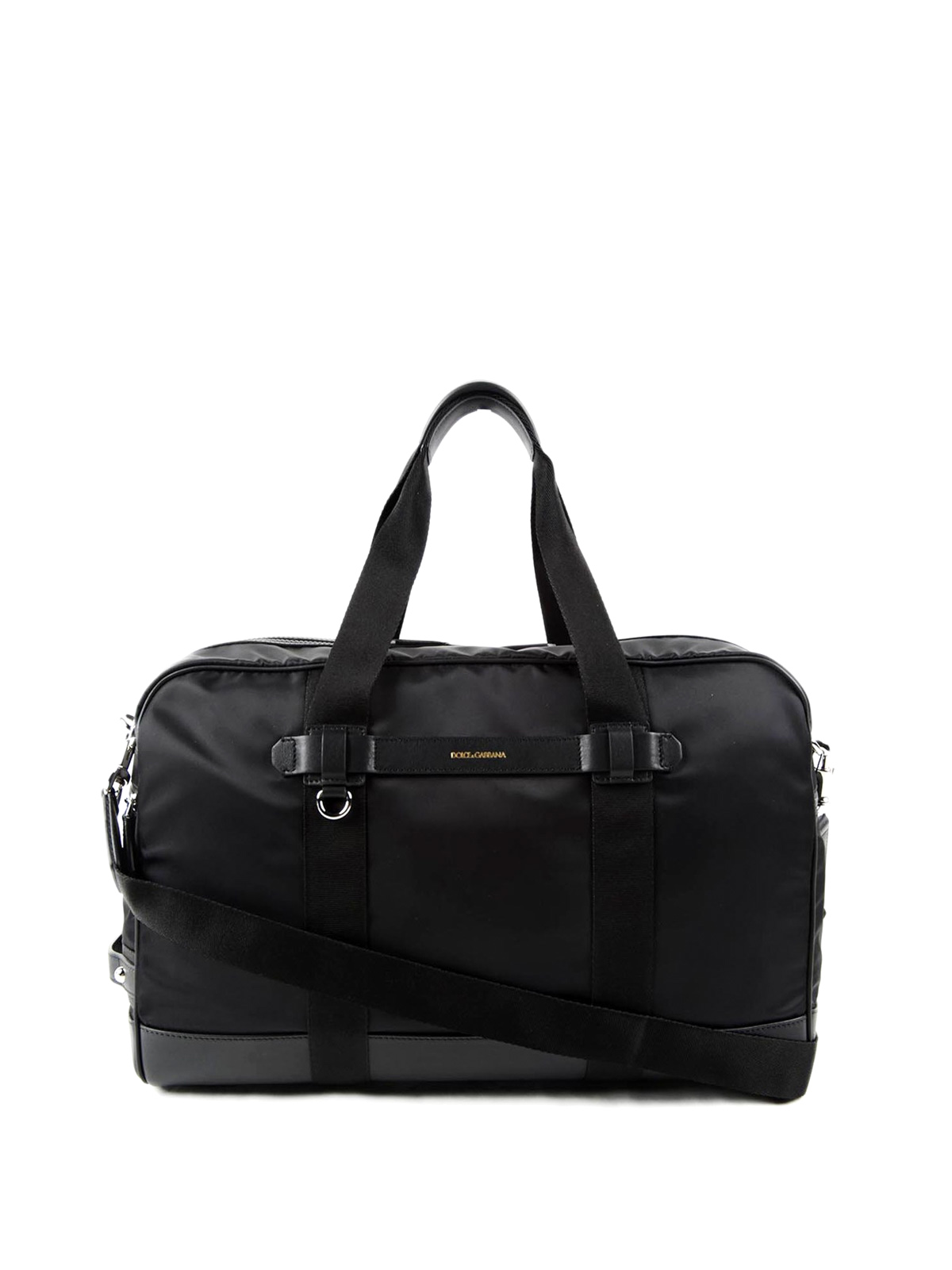 Dolce & Gabbana Boston nylon and leather travel bag|BM1441AE9818B956