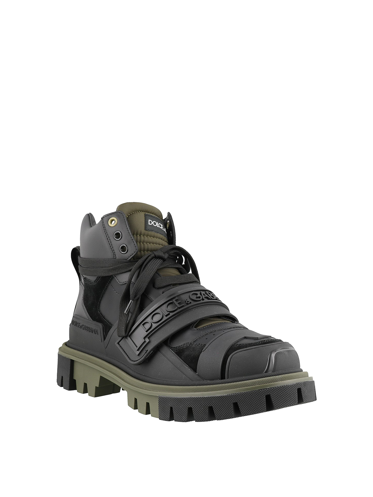 Dolce & Gabbana Trekking-style ankle boots with logo|CS1699AA1208B973