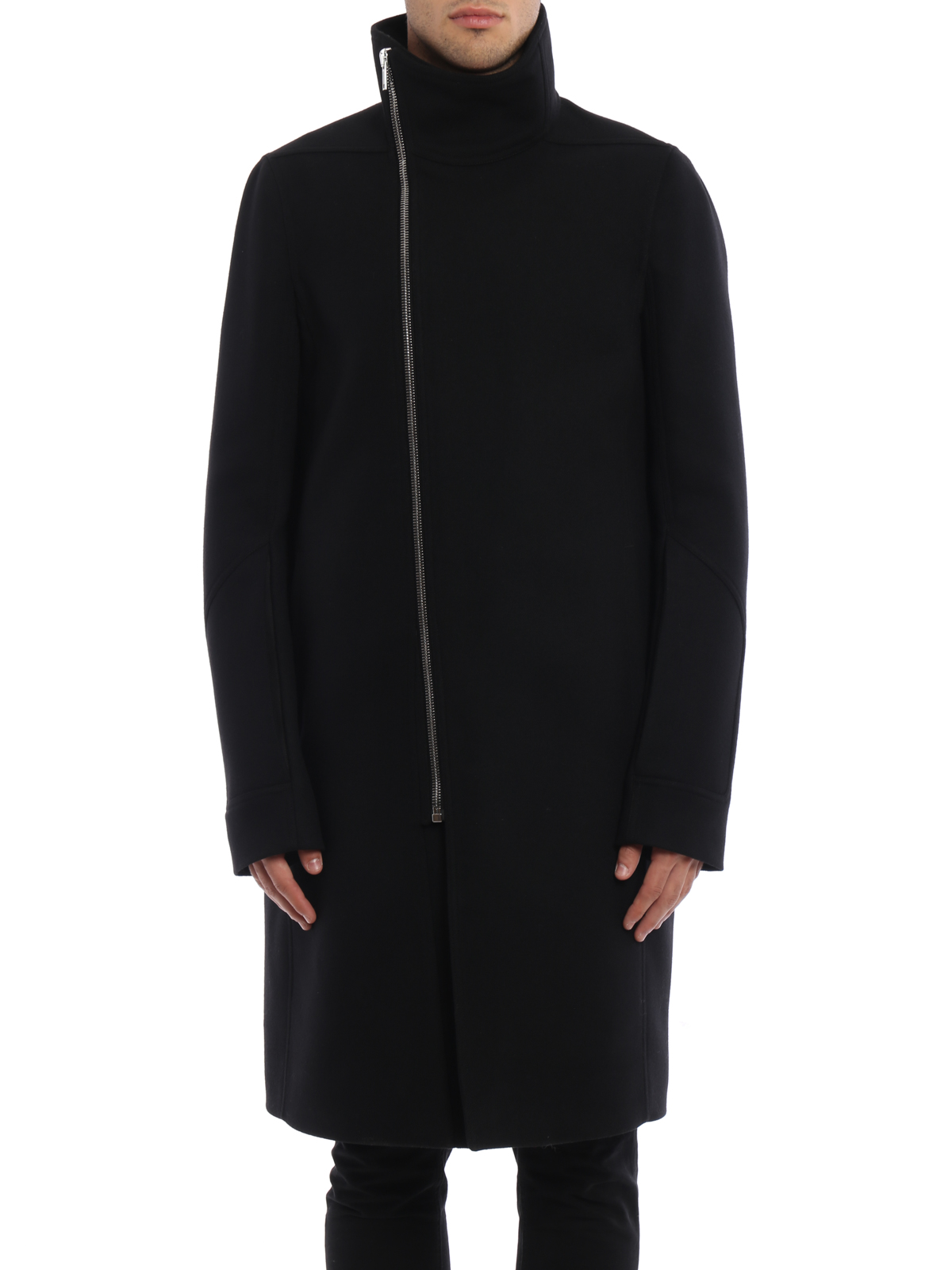 Rick Owens Tubeway wool blend coat - Black - Men|RU17F8992SHM09