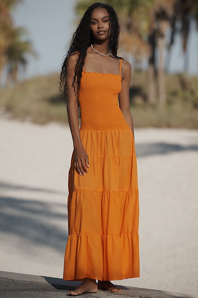 Peixoto Clementine Smocked Tiered Maxi Dress | Anthropologie