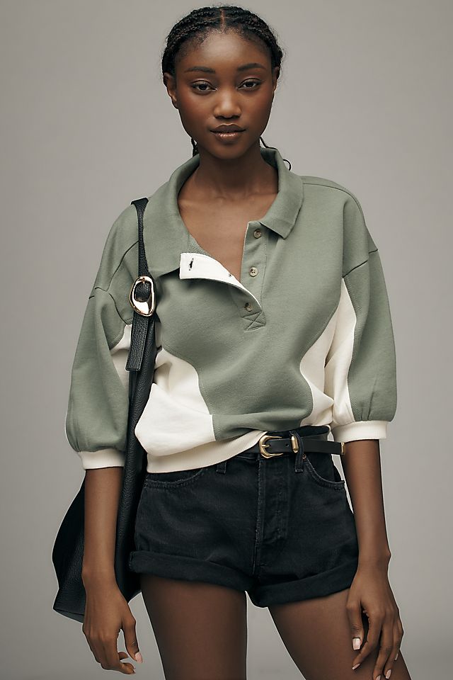 The Niki Bubble Sweatshirt by Pilcro: Colorblock Edition