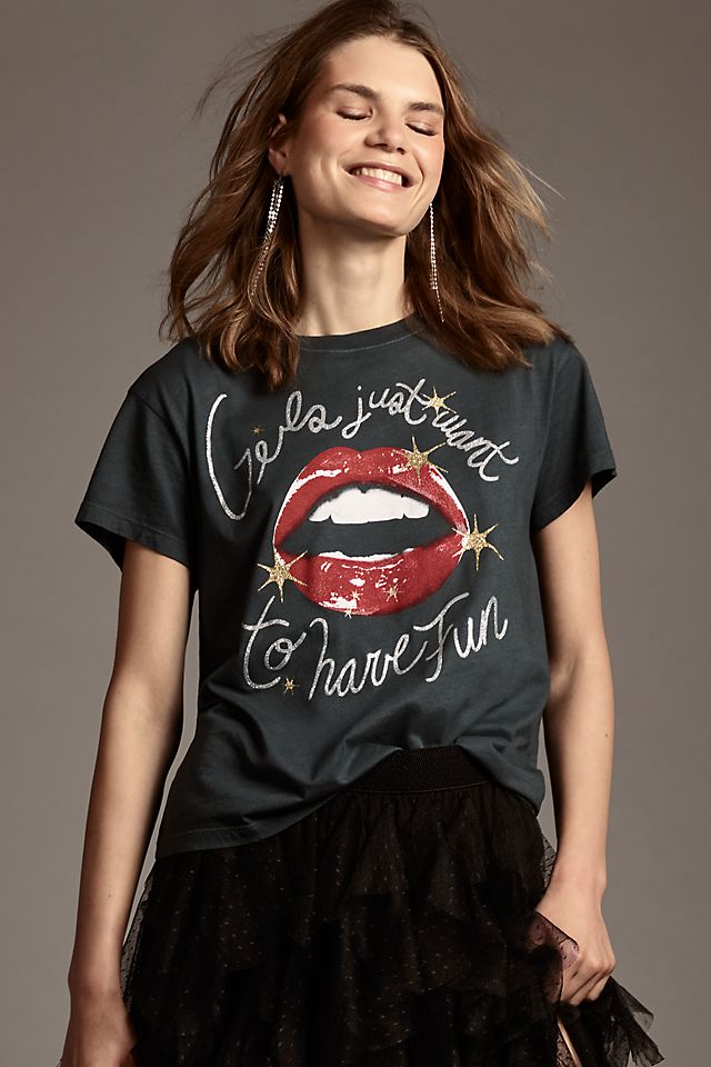 Letluv Have Fun Short-Sleeve Graphic Tee | Anthropologie