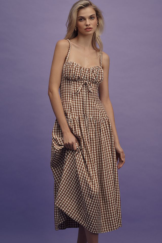 For Love & Lemons Gingerbread Gingham Dress | Anthropologie