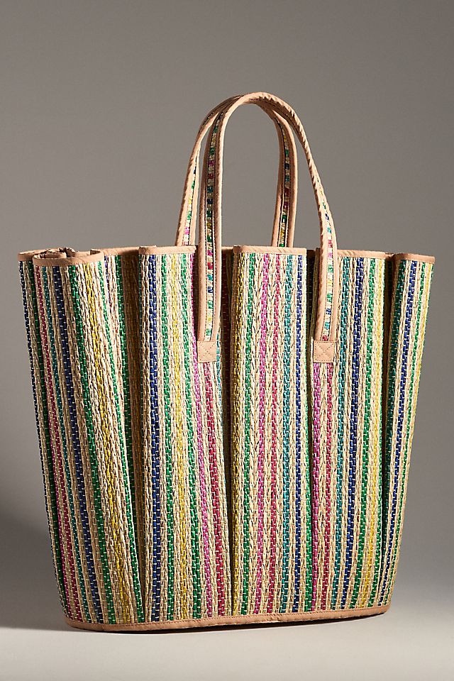 Lorna Murray Pleated Tropez Raffia Tote | Anthropologie