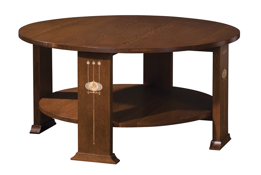 Stickley Living Room Harvey Ellis Round Cocktail Table 89-479