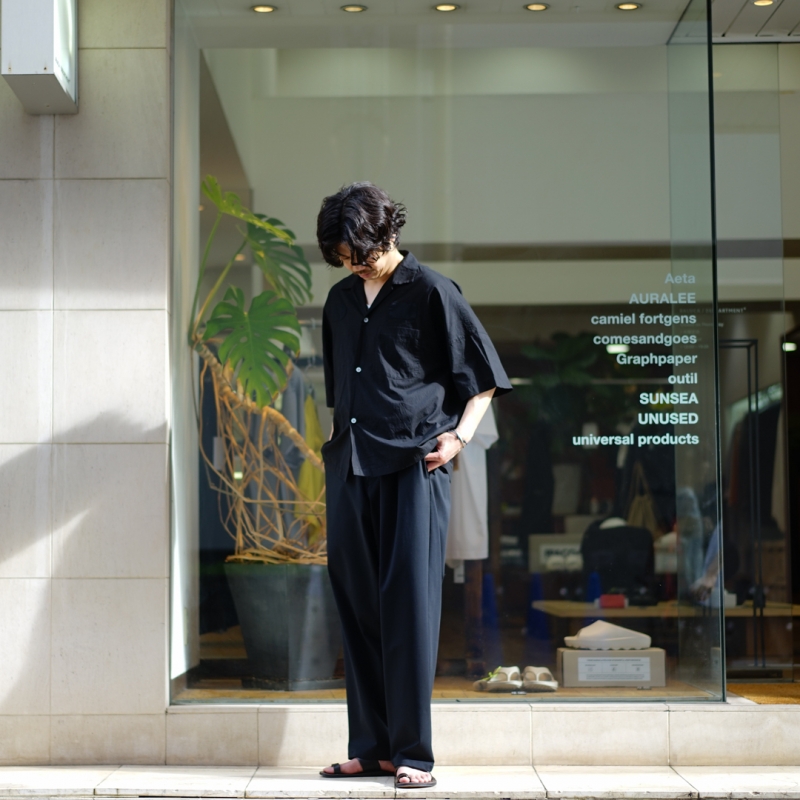 SUNSEA (サンシー) 29th Collectionの新作、Shrinkage Cotton Shirtの