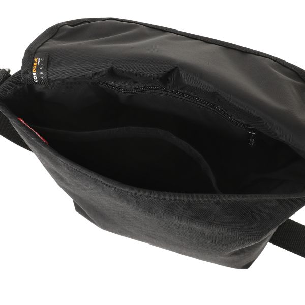 Nylon Messenger Bag Back Pocket W/ Divider Magnet | Manhattan