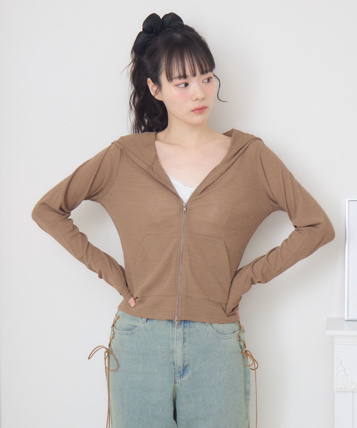 シアーZIPパーカー|ems excite | RETRO GIRL ONLINE STORE レトロ
