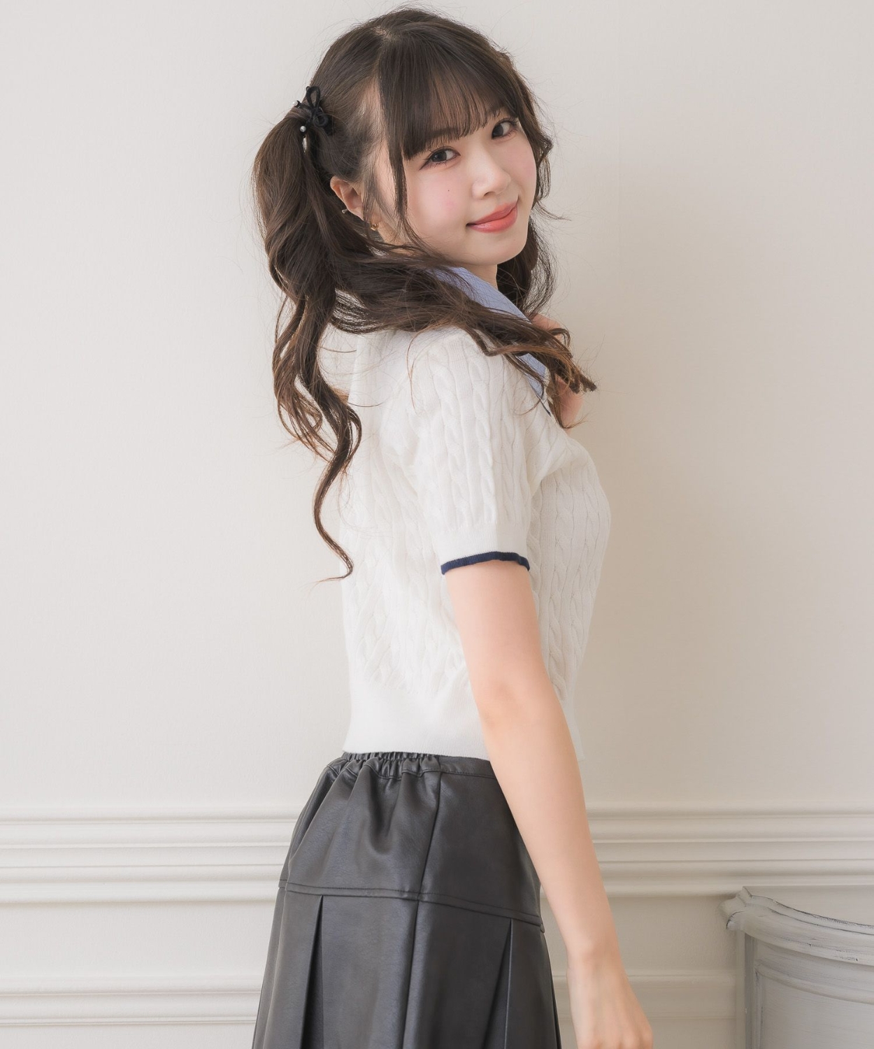 ZIPシャツレイヤード風NT|ems excite | RETRO GIRL ONLINE STORE