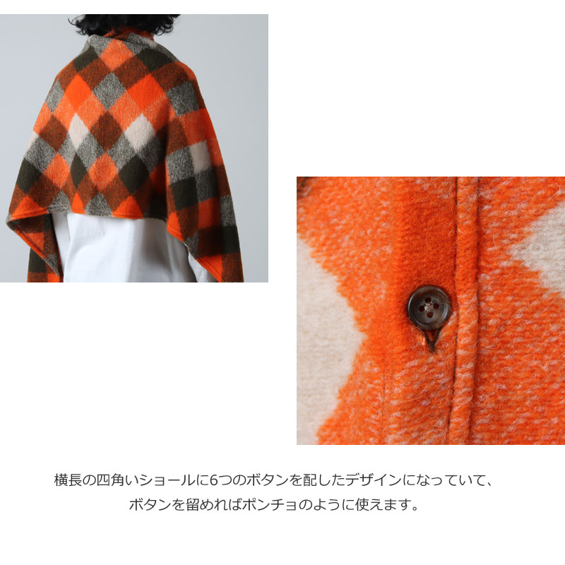 ENGINEERED GARMENTS (エンジニアードガーメンツ) Button Shawl -Poly