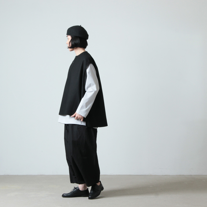 FACTORY (ファクトリー) 綿麻サルエルパンツ（シワ加工）