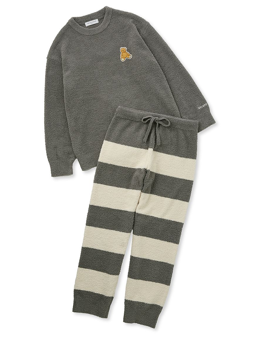 ONLINE限定】【HOMME】ベビモコベアプルオーバー＆ロングパンツセット