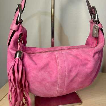 Pink suede coach hobo - Gem