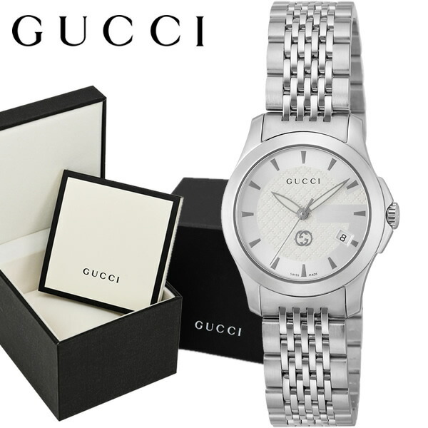 グッチ 腕時計 レディース 時計 GUCCI Gタイムレス 27mm ホワイト